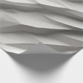 Abstrakte Wellen in Weißtönen Geschenkpapier (Ecke)