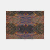 Abstrakte Wellen-Kaleidoskop-Decke Fleecedecke (Vorderseite (Horizontal))