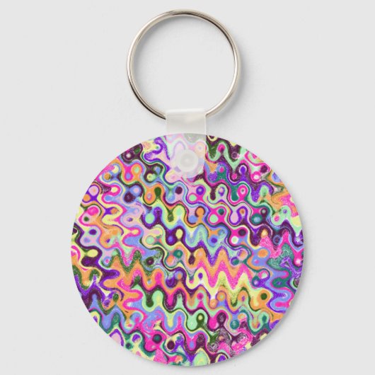 Abstrakte Wellen Keychain Schlüsselanhänger (Vorderseite)