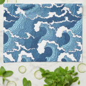 Abstrakte Wellen Küchentuch (Gefaltet)