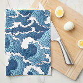 Abstrakte Wellen Küchentuch (Viertel Falte)