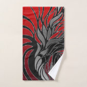 Abstrakte Wellen, Linien, Blätter, modernes Design Badhandtuch Set (Handtuch)