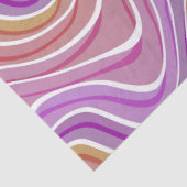 Abstrakte Wellen Muster rosa lila-gelb Seidenpapier (Detail)