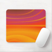 abstrakte Wellen orangefarbenes Mauspad (Mit Mouse)