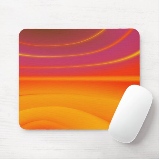 abstrakte Wellen orangefarbenes Mauspad (Mit Mouse)