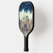 abstrakte Wellen - personalisiert Pickleball Schläger (Links)