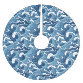 Abstrakte Wellen Polyester Weihnachtsbaumdecke (Vorderseite)