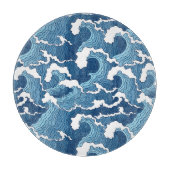 Abstrakte Wellen Schneidebrett (Vorderseite)