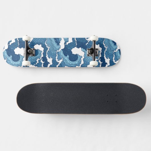 Abstrakte Wellen Skateboard (Horizontal)