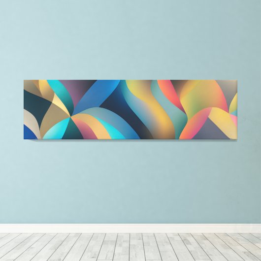 Abstrakte Wellen und Wirbel 29 Leinwanddruck (Insitu (Holzboden))