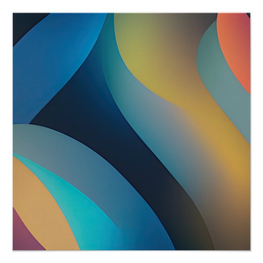 Abstrakte Wellen und Wirbel 29 Poster (Vorderseite)