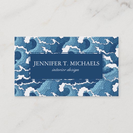 Abstrakte Wellen Visitenkarte (Vorderseite)