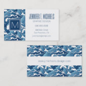 Abstrakte Wellen Visitenkarte (Vorne/Hinten)