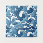 Abstrakte Wellen Wandteppich (Vorderseite (Horizontal))