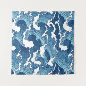 Abstrakte Wellen Wandteppich (Vorderseite)