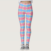 Abstrakte Wellenbrecher in Pastellfarben Leggings (Vorderseite)