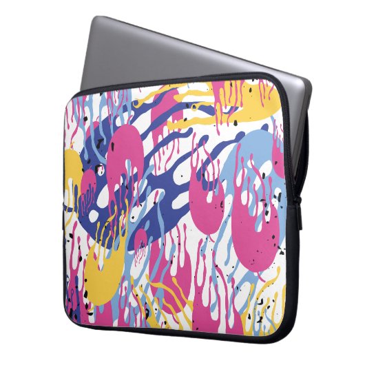 Abstrakte Wellenformen. Laptopschutzhülle (Vorderseite Links)