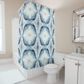 Abstrakte Wellenkollisionsmuster Duschvorhang (Beispiel)