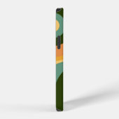 Abstrakte wellige bunte Retro #3 iPhone Hülle (Rechte Seite)