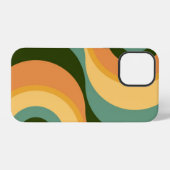 Abstrakte wellige bunte Retro #3 iPhone Hülle (Rückseite (Horizontal))