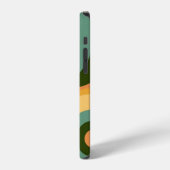 Abstrakte wellige bunte Retro #3 iPhone Hülle (Linke Seite)