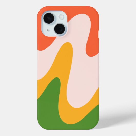 Abstrakte wellige Flüssigkeitsformen iPhone 15 Hül Case-Mate iPhone Hülle (Rückseite)