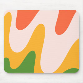 Abstrakte wellige Flüssigkeitslinien Minimalistisc Mousepad