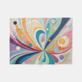 Abstrakte wellige Formen Fleecedecke (Vorderseite (Horizontal))