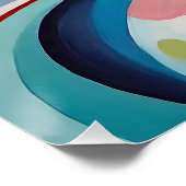 Abstrakte wellige Formen Poster (Ecke)