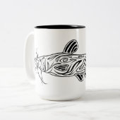 Abstrakte Wels-Tasse Zweifarbige Tasse (Vorderseite Links)