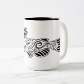 Abstrakte Wels-Tasse Zweifarbige Tasse (VorderseiteRechts)