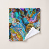 Abstrakte Welt Badhandtuch Set (Waschlappen)