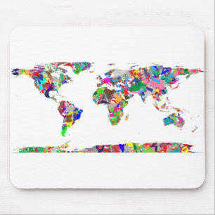 Abstrakte Weltkarte 2 Mousepad