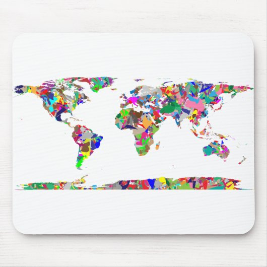 Abstrakte Weltkarte 2 Mousepad (Vorne)
