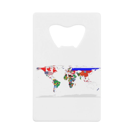 Abstrakte Weltkarte Geldbeutel Flaschenöffner (Vorderseite)