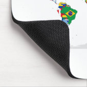Abstrakte Weltkarte Mousepad (Ecke)
