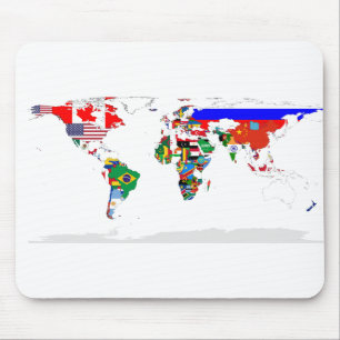 Abstrakte Weltkarte Mousepad