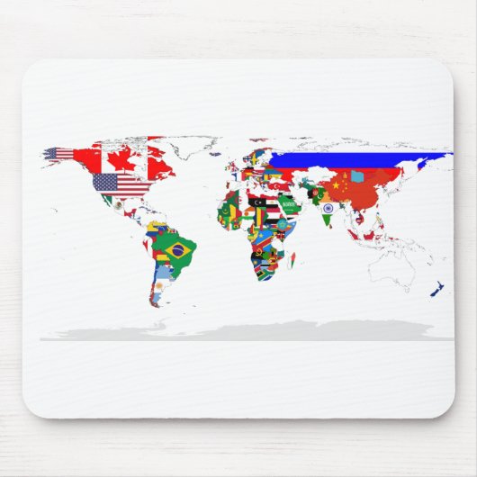 Abstrakte Weltkarte Mousepad (Vorne)