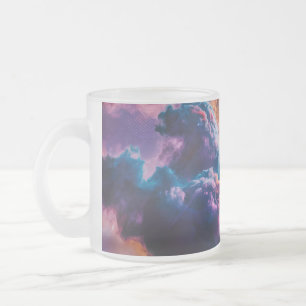 Abstrakte Weltraum-Nebel-Kunst - Farbiger Becher Mattglastasse