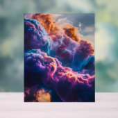 Abstrakte Weltraum-Nebel-Kunst - Farbkosmisch Acrylschild (Neutral)