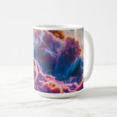 Abstrakte Weltraum-Nebel-Kunst - Farbkosmisch Kaffeetasse (VorderseiteRechts)