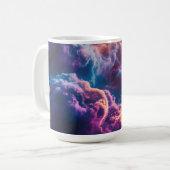 Abstrakte Weltraum-Nebel-Kunst - Farbkosmisch Kaffeetasse (Vorderseite Links)