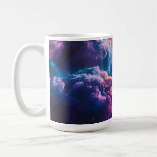 Abstrakte Weltraum-Nebel-Kunst - Farbkosmisch Kaffeetasse (Links)