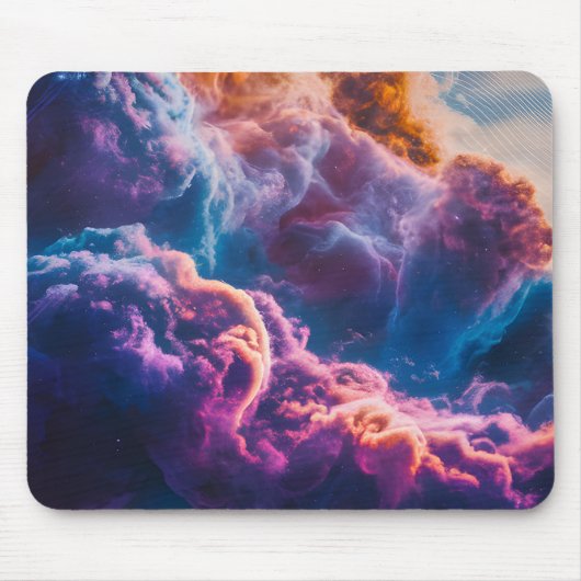 Abstrakte Weltraum-Nebel-Kunst - Farbkosmisch Mousepad (Vorne)