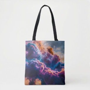 Abstrakte Weltraum-Nebel-Kunst - Farbkosmisch Tasche