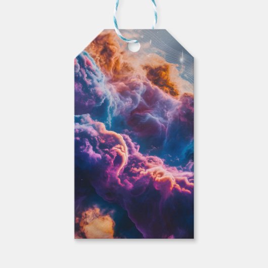 Abstrakte Weltraum-Nebel-Kunst - Farbkosmos Geschenkanhänger (Vorderseite)