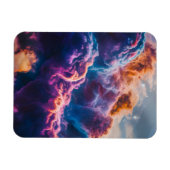 Abstrakte Weltraum-Nebel-Kunst - Farbkosmos Magnet (Horizontal)