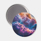 Abstrakte Weltraum-Nebel-Kunst - Farbkosmos Magnet (Vorderseite/Rückseite)
