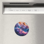 Abstrakte Weltraum-Nebel-Kunst - Farbkosmos Magnet (In Situ (Geschirrspüler))