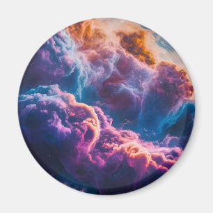 Abstrakte Weltraum-Nebel-Kunst - Farbkosmos Magnet